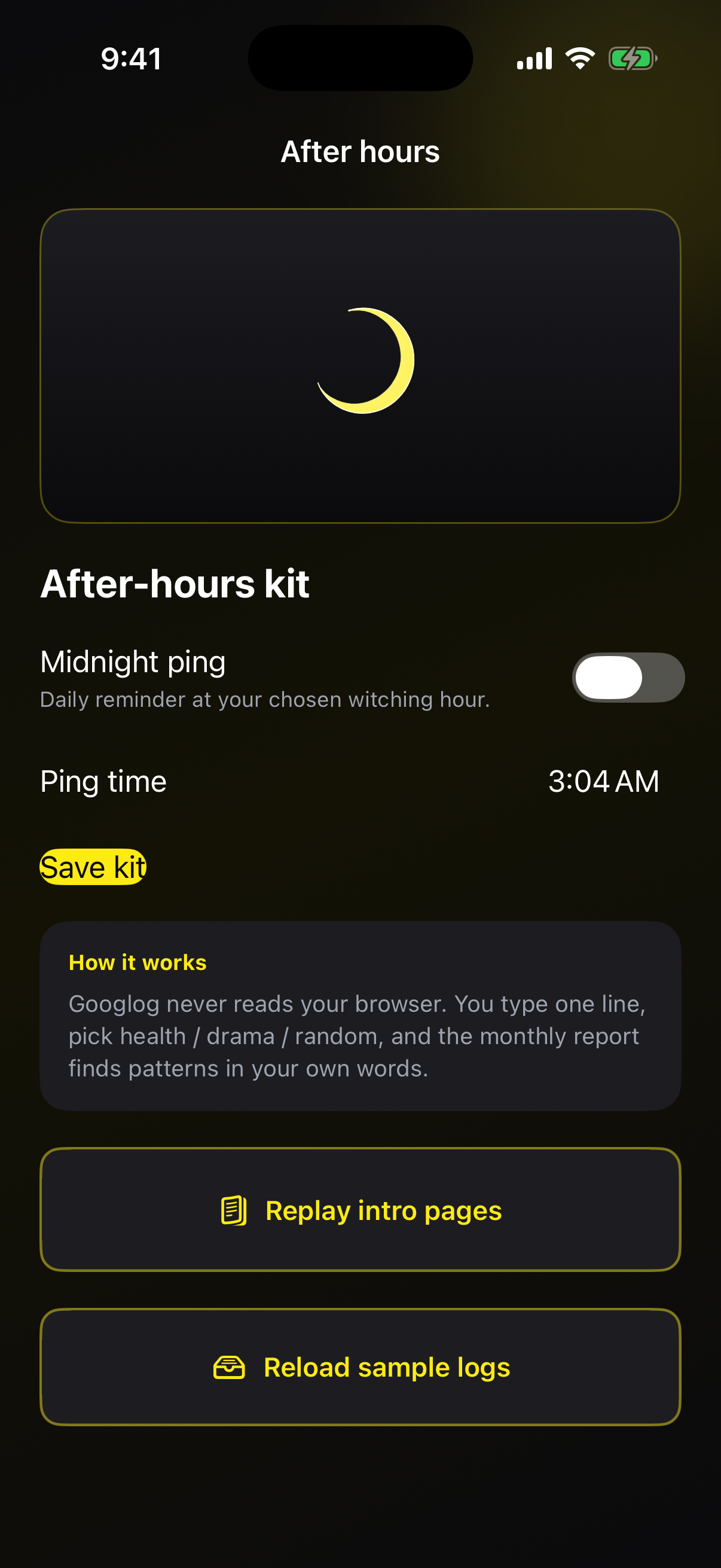 After-hours kit